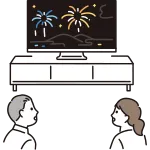 People Watching Online Fireworks SVG Icon